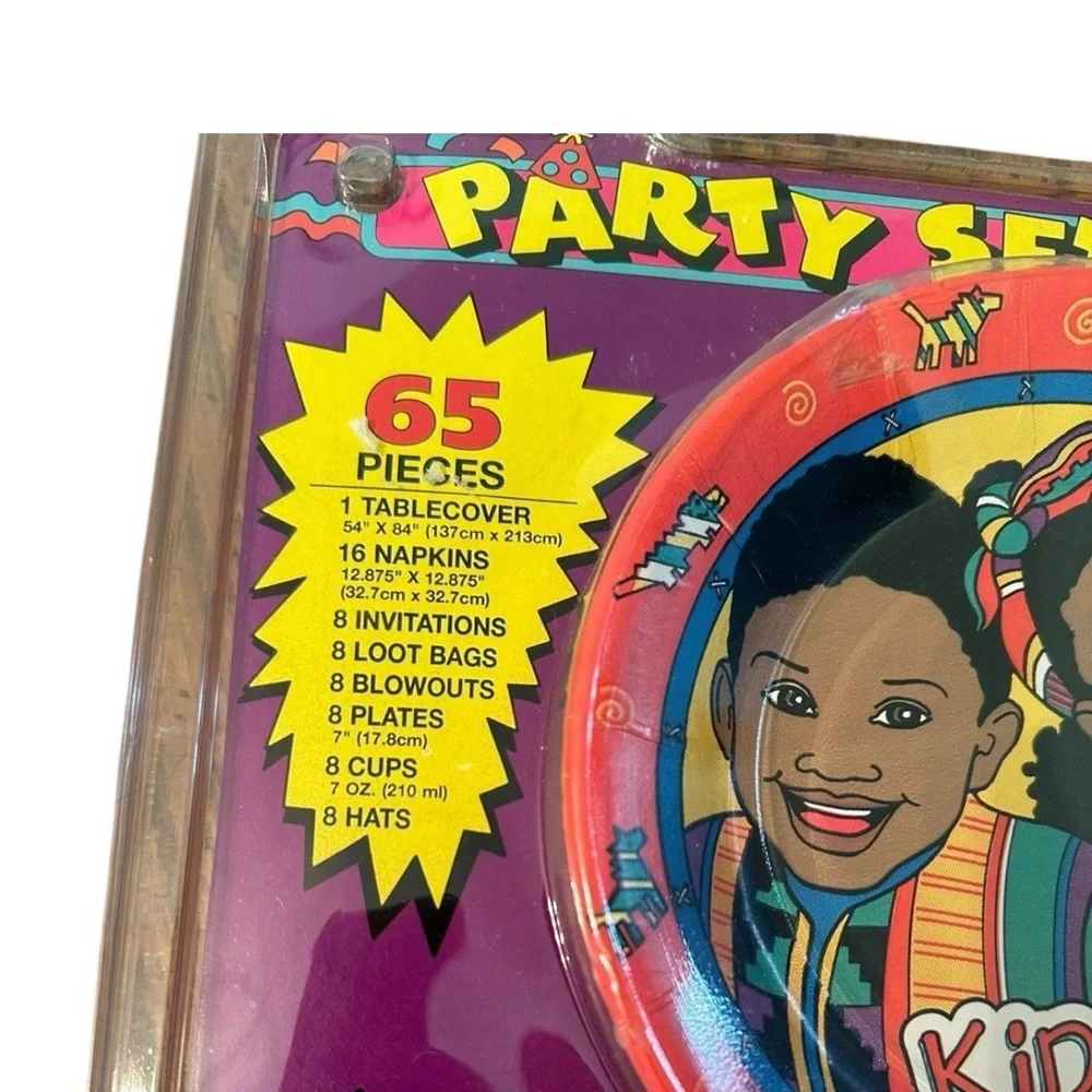 Vintage Playskool Kids Of Color Party‎ Set for 8 1993 Rare NIB